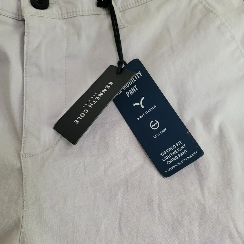 NWT‎ Kenneth Cole Techni-Cole Tapered Fit Stretch Lightweight Pants Men's 34x32